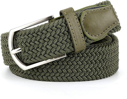 Braided Canvas Woven Elastic Stretch Belts for Men/Women/Junior with Multicolored