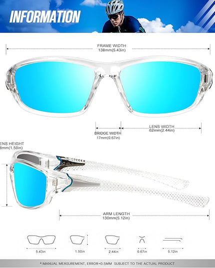 KALIYADI 4 Pack Polarized Sunglasses-Men Sports Sun-glasses: Mens Sunglasses UV Protection for Fishing Driving Cycling