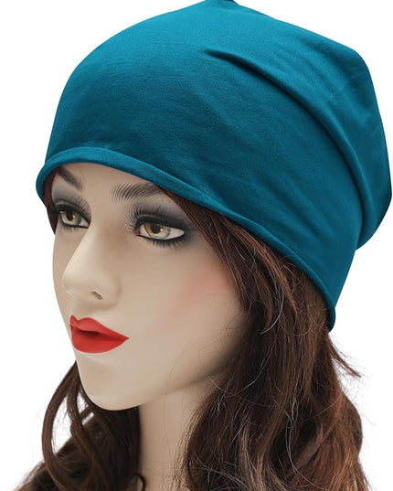 ZLYC Cotton Thin Slouchy Beanie Hat for Men Women Fashion Soft Stretch Knit Skull Cap