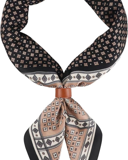 27.5 Inches Square Silk Feeling Neck Scarf for Men Necktie Silk Bandanas Pocket Square Cowboy Scarves
