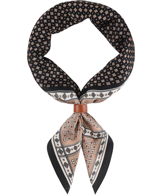 27.5 Inches Square Silk Feeling Neck Scarf for Men Necktie Silk Bandanas Pocket Square Cowboy Scarves