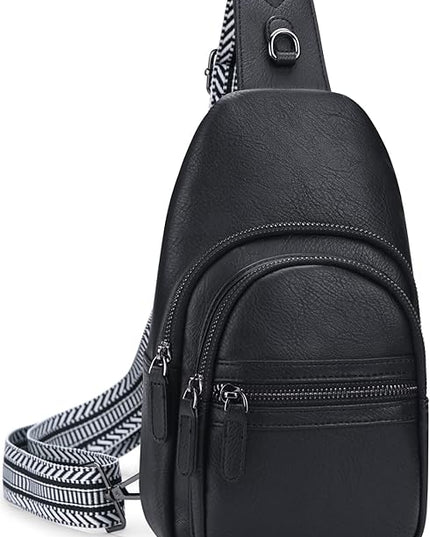 HESHE Sling Bag for Women Anti Theft Small Crossbody Bags Leather Fanny Pack Cross Body Purse for Travel