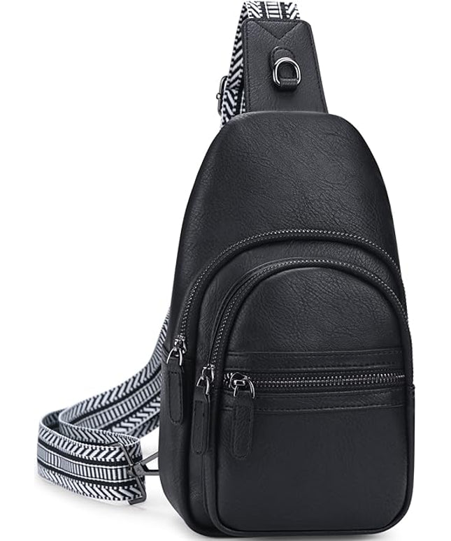 HESHE Sling Bag for Women Anti Theft Small Crossbody Bags Leather Fanny Pack Cross Body Purse for Travel
