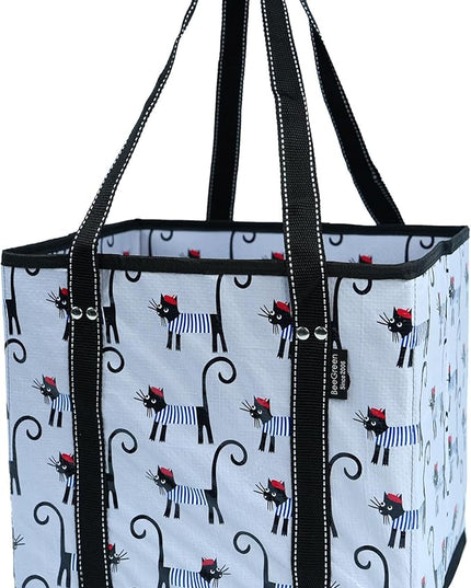 BeeGreen Large Waterproof Reusable Bags Christmas Heavy Duty Shopping Tote for Groceries Pool Gift with Webbing Handles