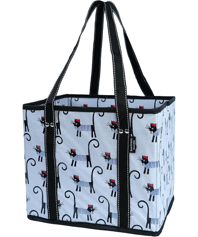 BeeGreen Large Waterproof Reusable Bags Christmas Heavy Duty Shopping Tote for Groceries Pool Gift with Webbing Handles