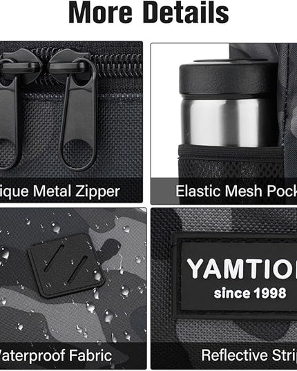YAMTION School Backpack,Classic Bookbag Men and Teen Boy Schoolbag with USB Charging Port for High School College Office Work Travel