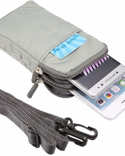 Universal Crossbody Cell Phone Purse Waist Pack Bag for Outdoor Sports Moblie Phone Carrying Cases Shoulder Belt Bag Pouch for iPhone 7 6/6S Plus Samsung Galaxy Phones Under 6.0'' from WaitingU