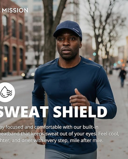 MISSION Cooling UPF Performance Hat - Unisex One Size Cap for Workouts, Golf & Running - Sweat & Water Activated Technology
