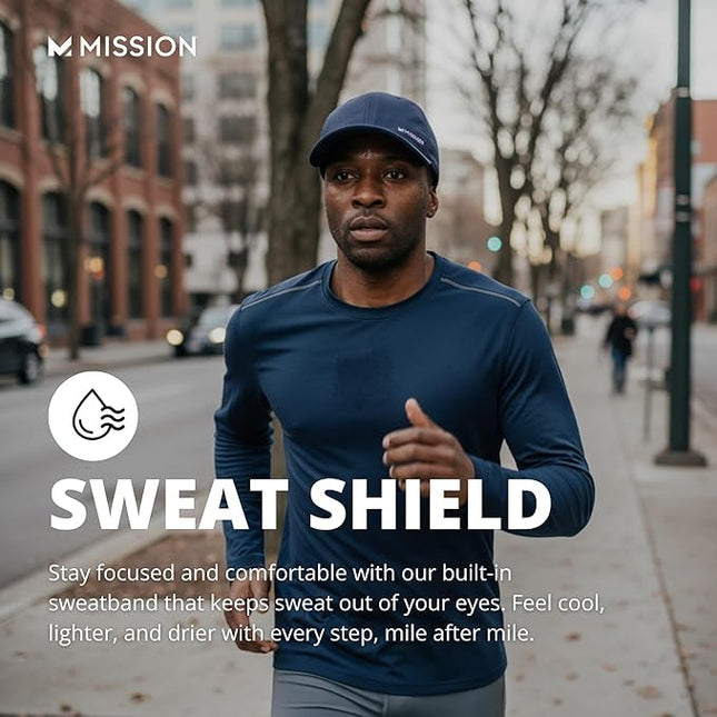 MISSION Cooling UPF Performance Hat - Unisex One Size Cap for Workouts, Golf & Running - Sweat & Water Activated Technology