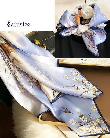 Neck Scarf For Womens Silky Head Scarves Hair Bandanas Square Scarf Fashion Accessories lightweight