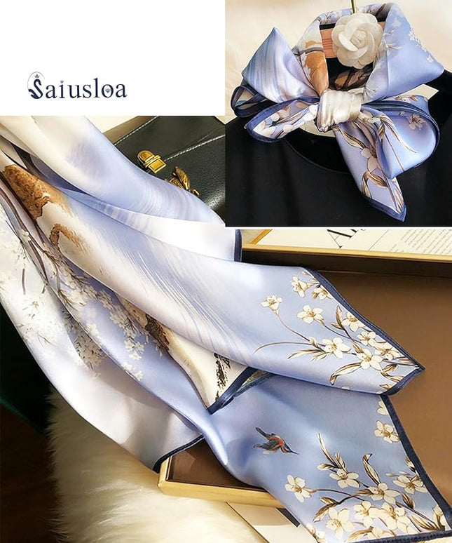 Neck Scarf For Womens Silky Head Scarves Hair Bandanas Square Scarf Fashion Accessories lightweight