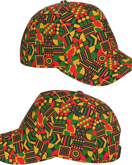 African Ethnic Tribal Style Baseball Cap for Men Women, Fashion Adjustable African Hat Casual Trucker Hats Sun Caps