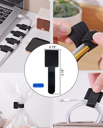 ELII 302PCS Cable Management Kit 4 Cable Sleeve,45Cable Clips,11Cable Holders,22 Roll Cable Organizer Straps and 200 Fastening Cable Ties,20 Cable Zip Tie Mounts Computer Under Desk (Black)
