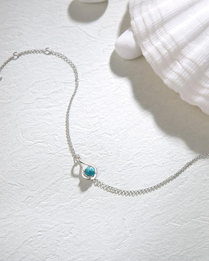 FANCIME Love Bracelet 925 Sterling Silver Infinity Birthstone Bracelets for Women Fine Jewelry Birthday Christmas Gifts for Her Mom Wife, Chain Length 6.7"+1.2" Extend