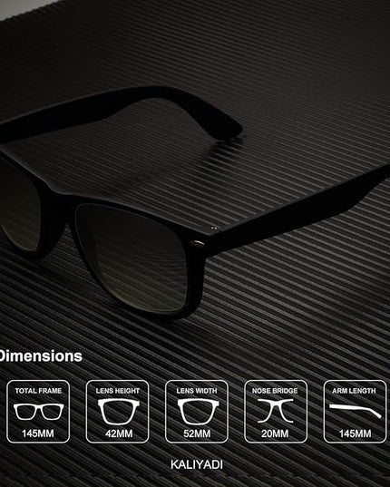 KALIYADI Polarized Sunglasses for Men and Women Matte Finish Sun glasses Color Mirror Lens UV Blocking (3 Pack)