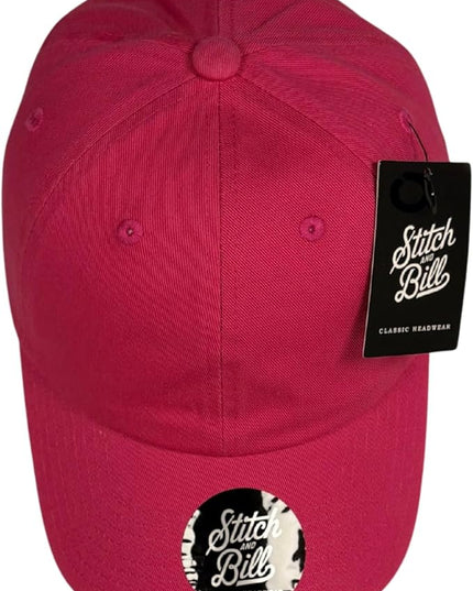 Stitch and Bill Mens Athletic Deep-Crown Baseball Cap 100% Soft Cotton Unstructured Dad Hat Outdoors Adjustable
