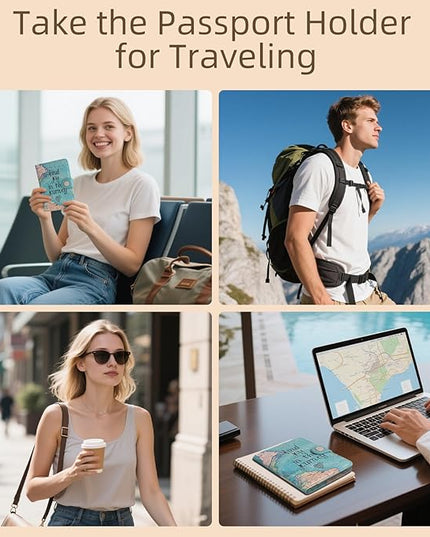 ZOPPEN Passport Holder Women, Passport Cover Travel Wallet Rfid Blocking Passport Wallet Cover Case Travel Essentials Document Organizer, Map