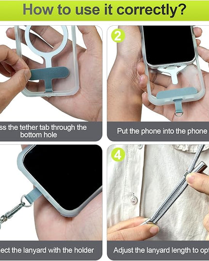 Phone Lanyard & Phone Wrist Strap, 3 in 1 Adjustable Anti Theft Phone Strap for Travel Hiking Cycling Climbing