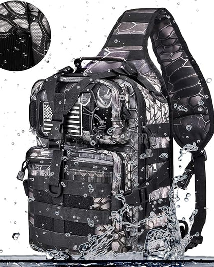 HAOMUK Tactical Sling Bag Pack Military Rover Shoulder Sling Backpack EDC Molle Assault Range Bag