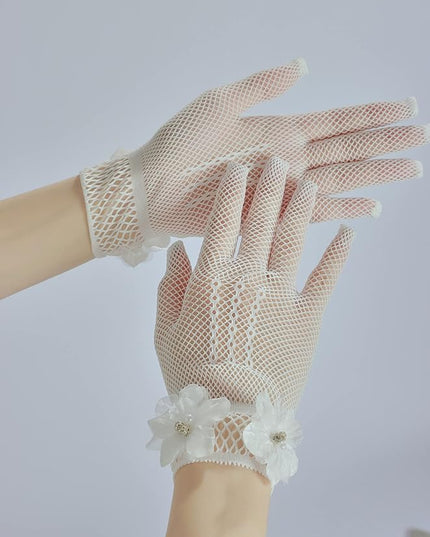 Sahabowi Satin Gloves Formal Bridal Banquet Party Wedding Opera Solid Colorful Mitten For Women