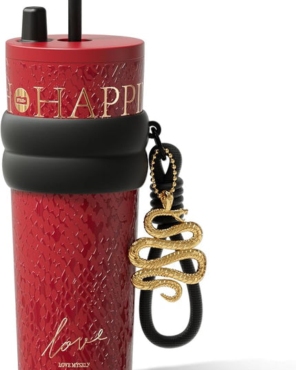 24 oz Tumbler with Lid and Straw, Insulated Coffee Mug Leak Proof, Portable Iced Travel Water Bottle, Reusable Thermal Coffee Cup, Gifts for Women, Red