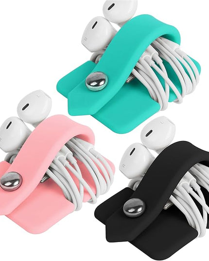 Cord Organizer Earbuds Holder Earphone Wrap Earphones Organizer Headset Headphone Earphone Wrap Winder Cord Manager Cable Winder Set of 3