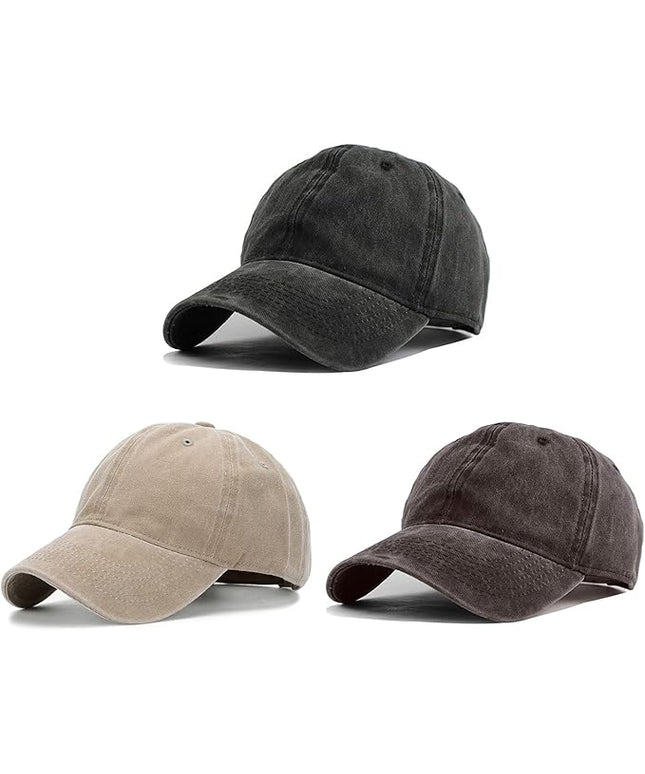 HH HOFNEN Men Women Washed Distressed Twill Cotton Baseball Cap Vintage Adjustable Dad Hat