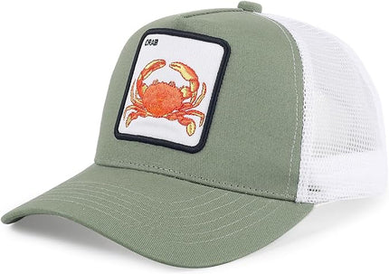 Classic Unisex Various Animal Series Embroidery Farm Adjustable Mesh Snapback Trucker Hat