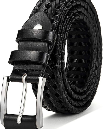 BULLIANT Mens Belts,Leather Woven Braided Belts for Gift Men Casual Jeans Golf