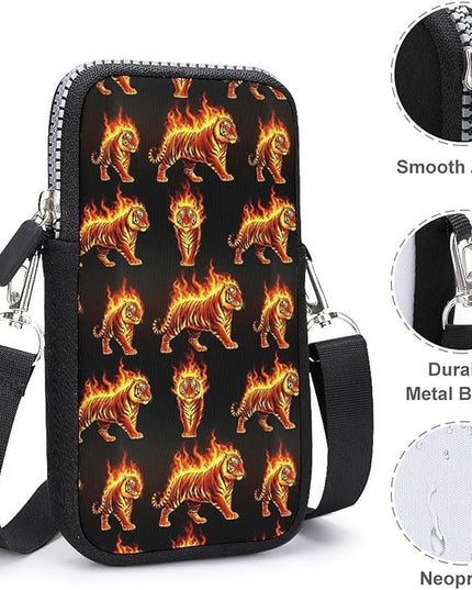 Unisex Small Crossbody Bags, Women Men Portable Adjustable Crossbody Phone Wallet Pouch