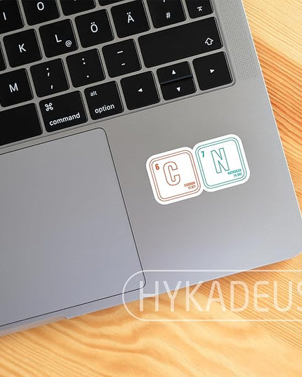 (3Pcs) Funny 67 Meme Science Chemistry Teacher Sticker Six Seven 6 7 Nerd Humor Carbon Nitrogen Periodic Table Waterproof Vinyl Decals for Water Bottle, Tumbler, Laptop, Phone Case, 3" x 1.6"