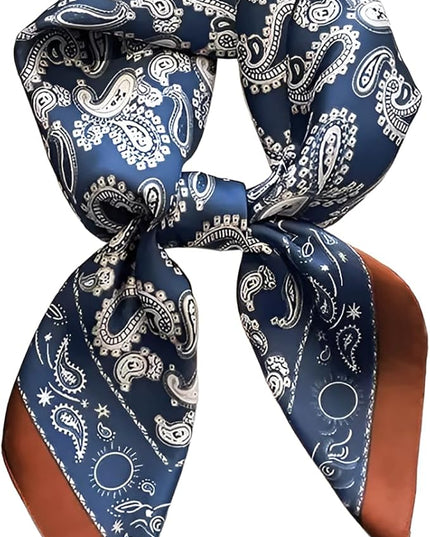 Head Bandanas Scarf for Women Silk Satin Hair Scarf Lightweight Vintage Fashion Square Neck Scarves Gift