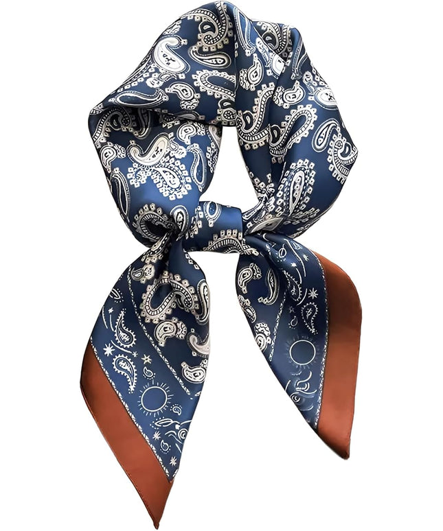 Head Bandanas Scarf for Women Silk Satin Hair Scarf Lightweight Vintage Fashion Square Neck Scarves Gift