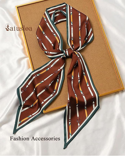 Purse Scarf For Handbags Head Scarves For Women's Hair Bags Scarfs Long Skinny Scarves Fashion Silky