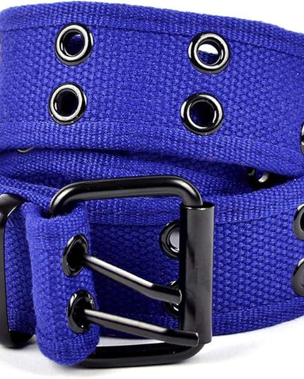 Boxed Gifts Parquet Casual Canvas Belt - Double Hole, Double Grommets for Men & Women