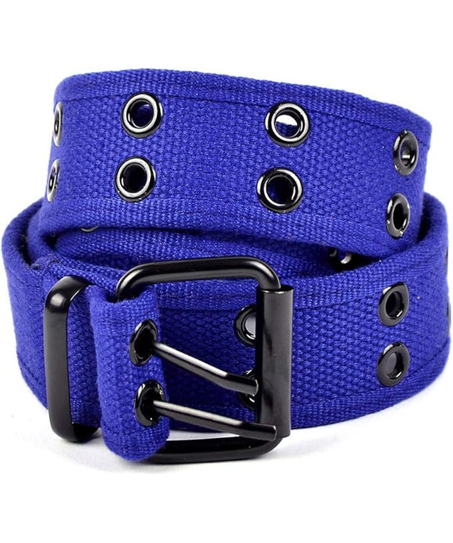 Boxed Gifts Parquet Casual Canvas Belt - Double Hole, Double Grommets for Men & Women