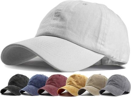 HH HOFNEN Men Women Washed Distressed Twill Cotton Baseball Cap Vintage Adjustable Dad Hat