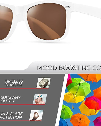 Retro Rewind Polarized Sunglasses for Men and Women - UV Protection Classic Sun Glasses