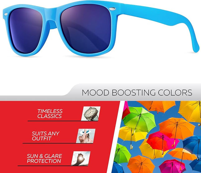 Retro Rewind Polarized Sunglasses for Men and Women - UV Protection Classic Sun Glasses