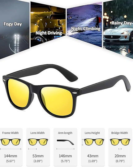 Joopin Square Sunglasses Polarized UV Protection Trendy Designer Sun Glasses Men Women