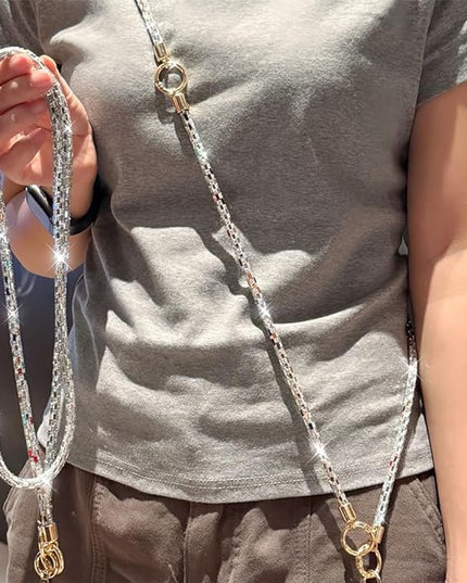 2Pcs Phone Crossbody Lanyard and Wrist Strap, Universal Cell Phone Lanyard Strap with 2Tether Tab