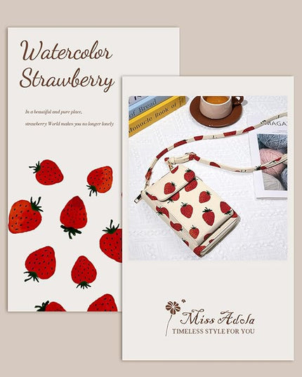 Cute Small Crossbody Purse Cell Phone Bags for Women - Leather Cellphone Wallet Purse with Shoulder Strap