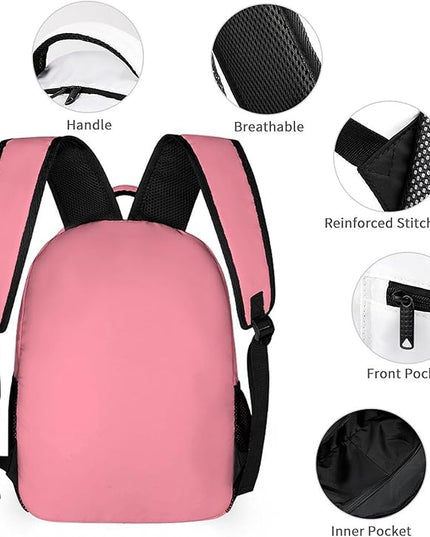 Fashion Salmon Backpack Lightweight Large Capacity Laptop Daybag for Travel Work