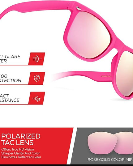 Retro Rewind Polarized Sunglasses for Men and Women - UV Protection Classic Sun Glasses