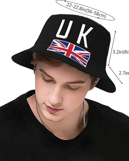 Funny Flag Bucket Hat for Men Women, Fisherman Hats Packable Fashion Sun Cap for Travel Outdoor Beach Boys Girls