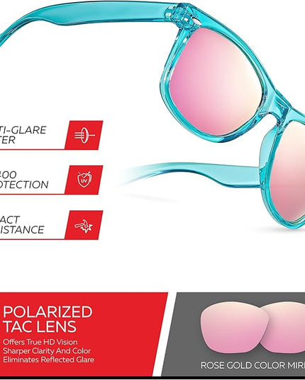 Retro Rewind Polarized Sunglasses for Men and Women - UV Protection Classic Sun Glasses