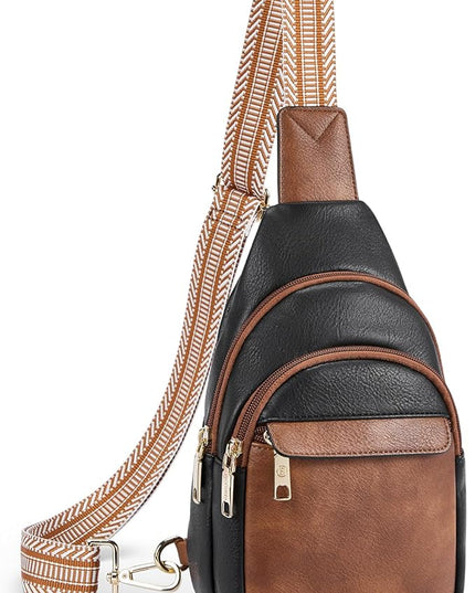 BOSTANTEN Small Sling Bag for Women Leather Crossbody Bags Fanny Pack Chest Bag for Travel