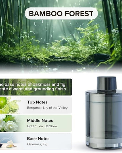 Ceeniu Car Air Freshener, CF3 Luxury Perfume Refill, 135ml Large Capacity for 6 months, Bamboo Forest, Natural French Fragrance with Plant Extracts, Diffuser Air Freshener, Premium Car Scent