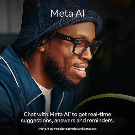 Ray-Ban Meta (Gen 1), Wayfarer, Matte Black | Smart AI Glasses for Men, Women —12 MP Camera, Open-Ear Speakers for Audio, Video Recording and Bluetooth —Transitions® Green Lenses —Wearable Technology