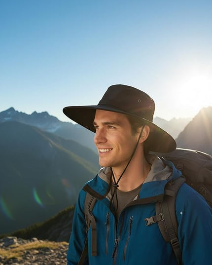Wide Brim Bucket Hat Men Fishing Hiking Gardening Hat for Men and Women Fisherman Hat UPF 50+